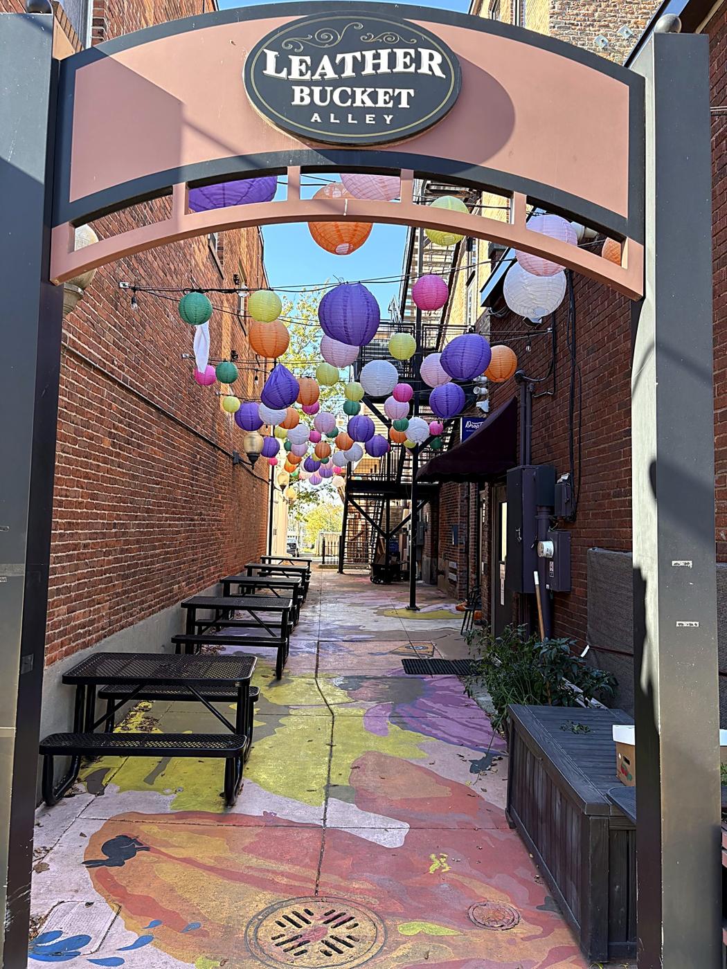 Lanterns over Leather Bucket Alley in Saline
